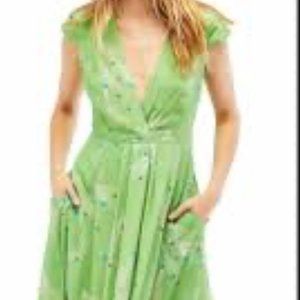 Free People size 4 midi green dress
